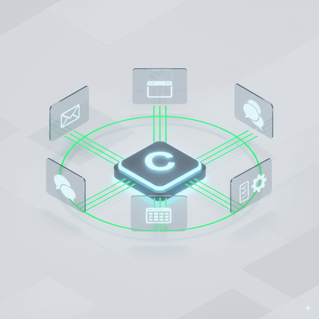 Diagrama del ecosistema unificado de Conecto